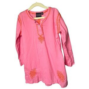 Madison Mathews Pink Girl's Tunic Top Dress Sz. S